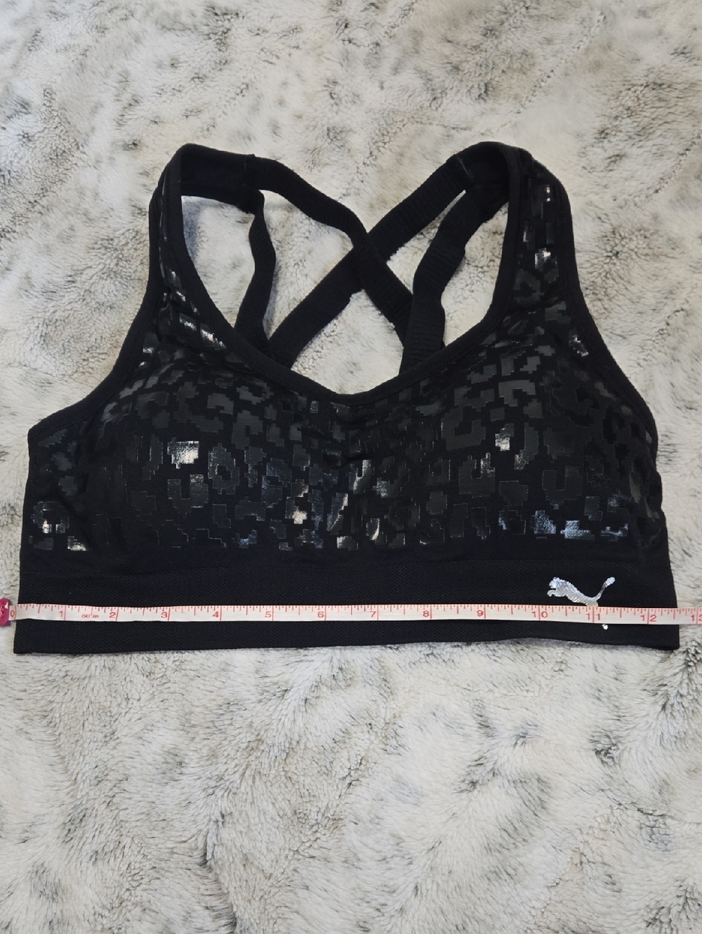 Puma Leopard Print Strappy Sports Bra - Picture 6 of 6